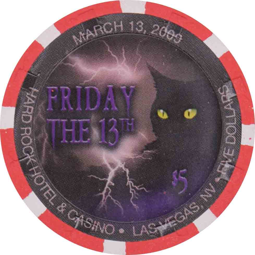 Hard Rock Casino Las Vegas Nevada $5 Friday the 13th Chip 2009