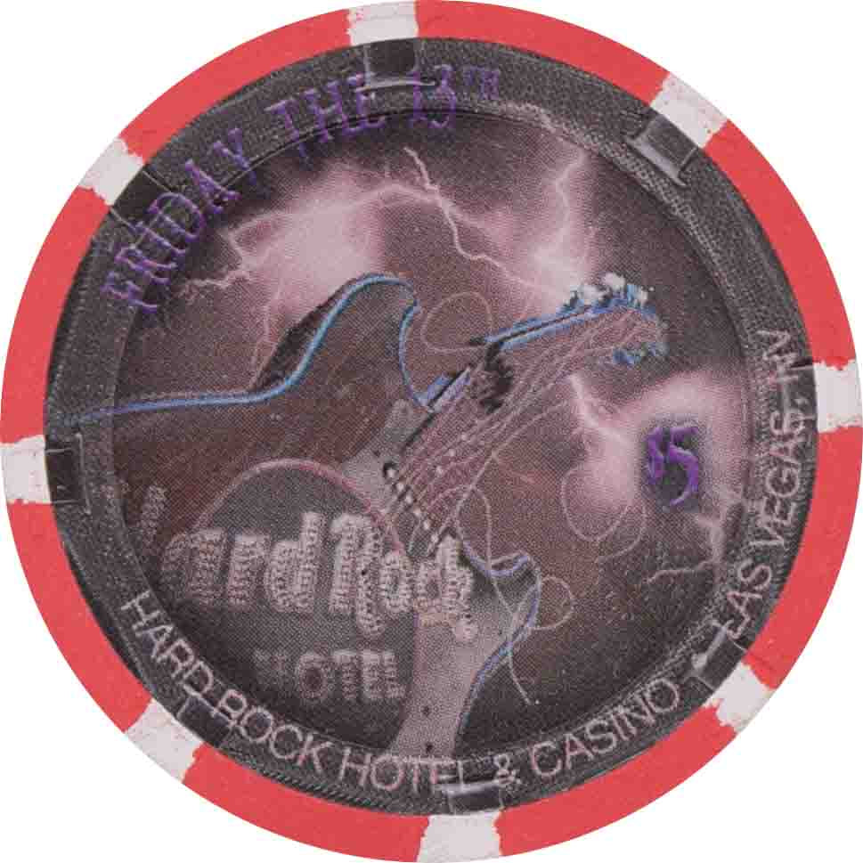 Hard Rock Casino Las Vegas Nevada $5 Friday the 13th Chip 2009