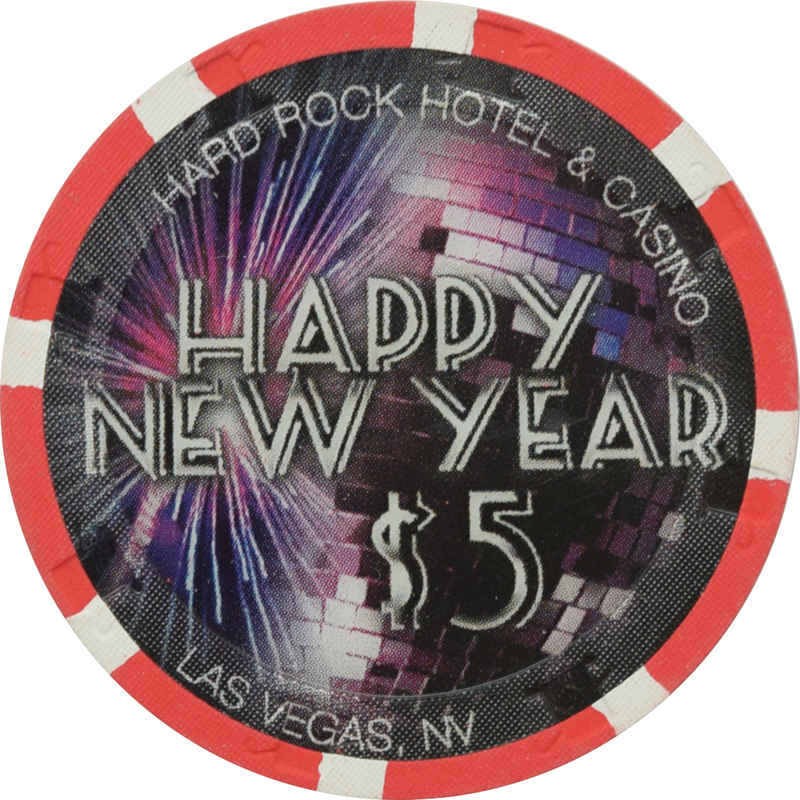 Hard Rock Casino Las Vegas Nevada $5 Happy New Year Chip 2008