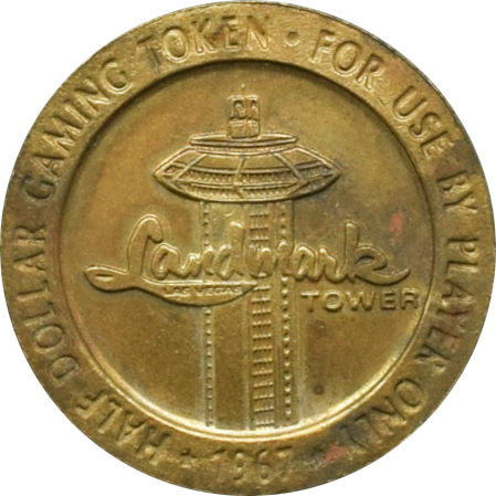 Landmark Hotel & Casino Las Vegas 50 Cent Gaming Token 1967