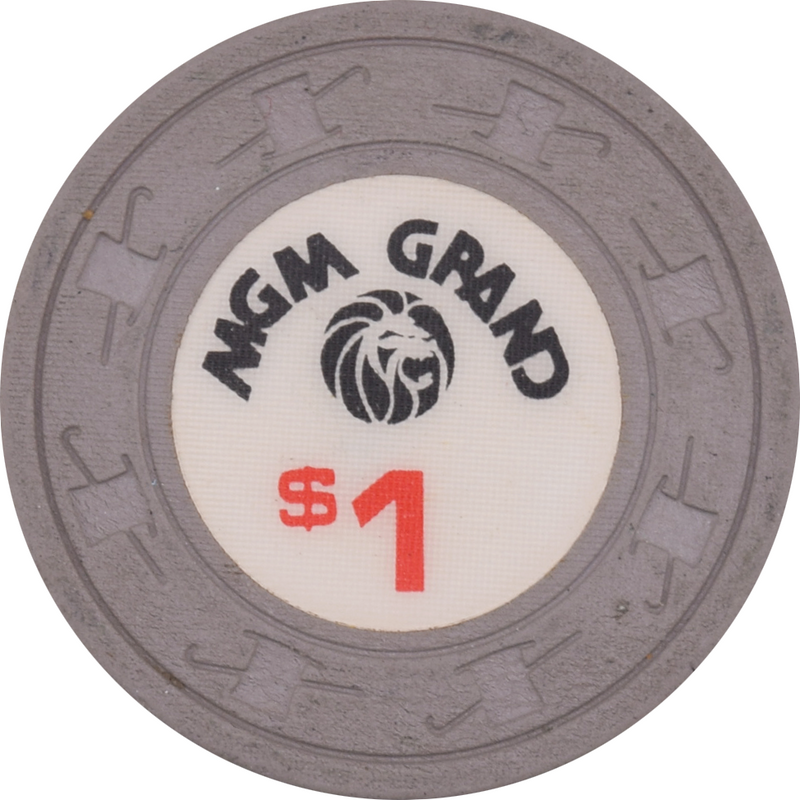 MGM Grand Casino Las Vegas Nevada $1 Chip 1980s