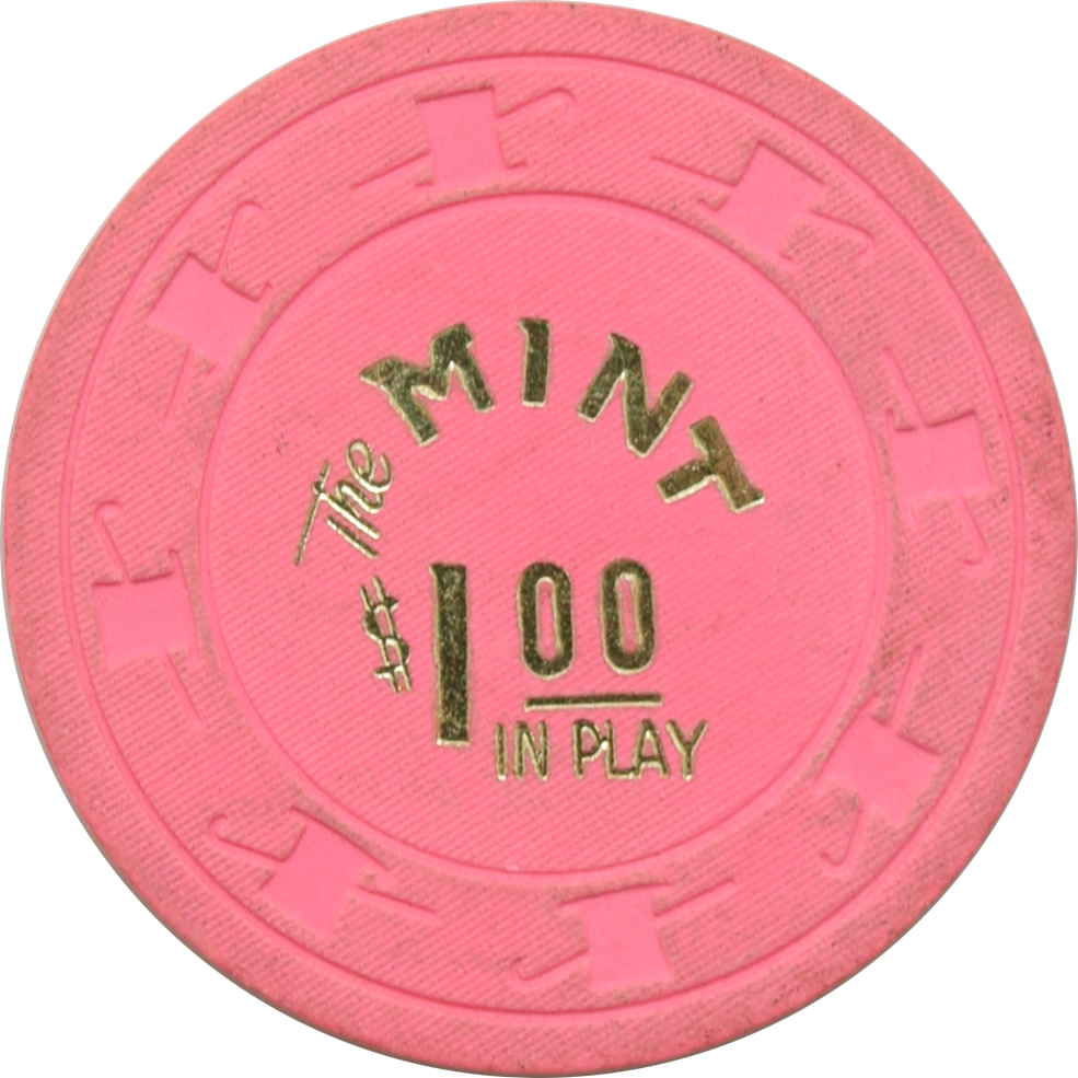 The Mint Casino Las Vegas Nevada $1 Pink Chip 1980s