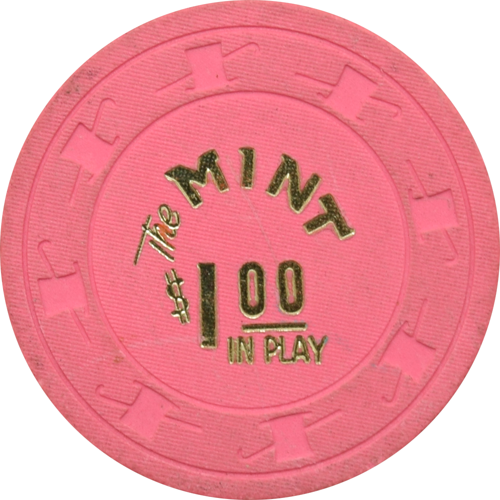 The Mint Casino Las Vegas Nevada $1 Pink Chip 1980s