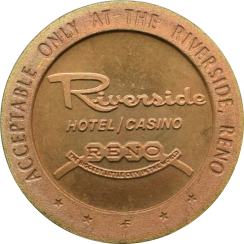 Riverside Hotel / Casino Reno 50 Cent Gaming Token 1967