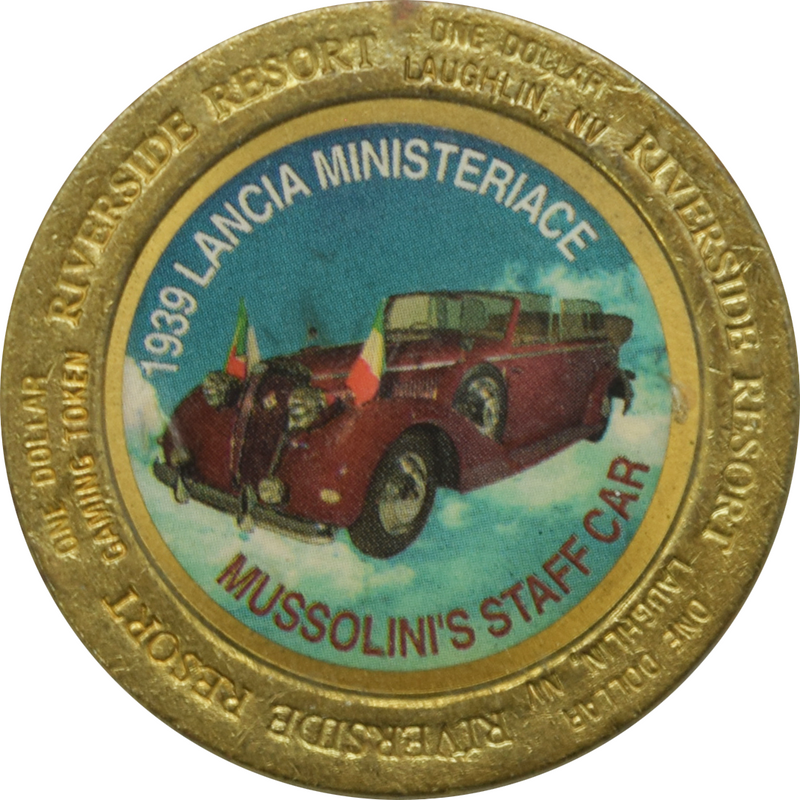 Riverside Hotel / Casino Reno Nevada $1 1939 Lancia Misteriace Token 1996