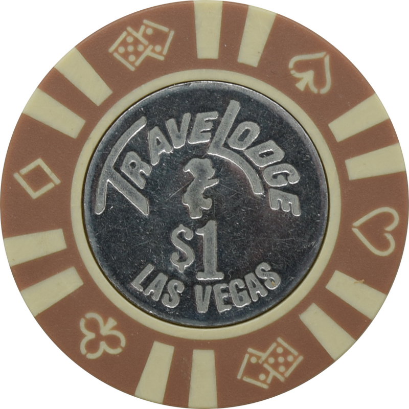 Travelodge Casino Las Vegas Nevada $1 Smooth Coin Chip 1984