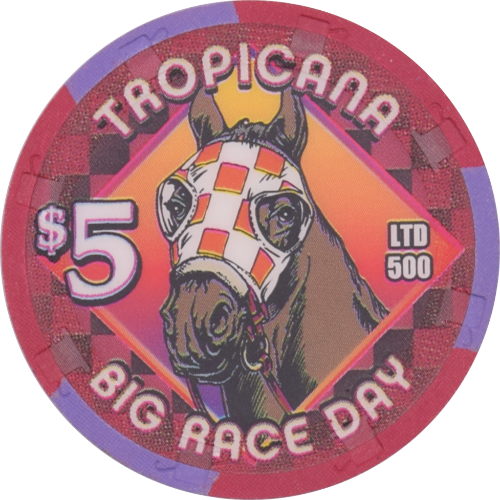 Tropicana Casino Las Vegas Nevada $5 Big Race Day Chip 2003