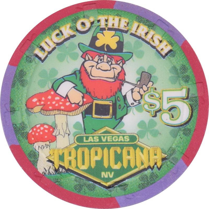 Tropicana Casino Las Vegas Nevada $5 St. Patrick's Day Chip 2002