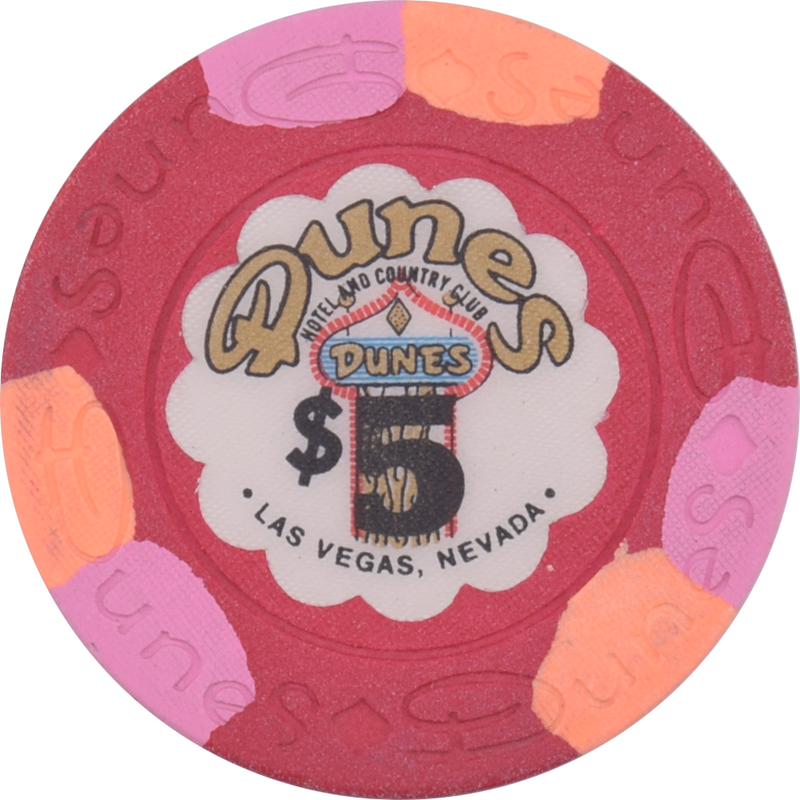 Dunes Casino Las Vegas Nevada $5 Chip 1983