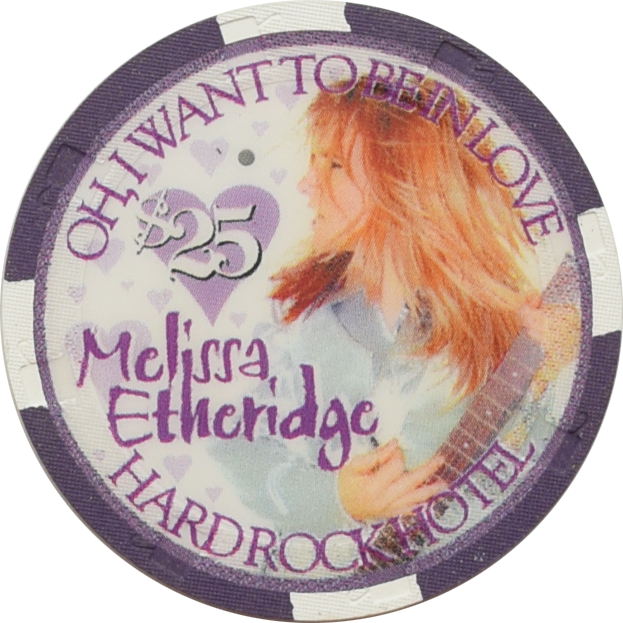 Hard Rock Casino Las Vegas Nevada $25 Melissa Etheridge Chip 2003