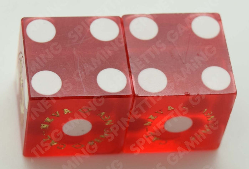 Club Cal-Neva Casino Reno Nevada Red Used Pair of Dice