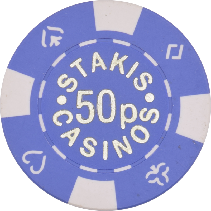 Stakis Casinos United Kingdom UK 50p 8 Suits Chip