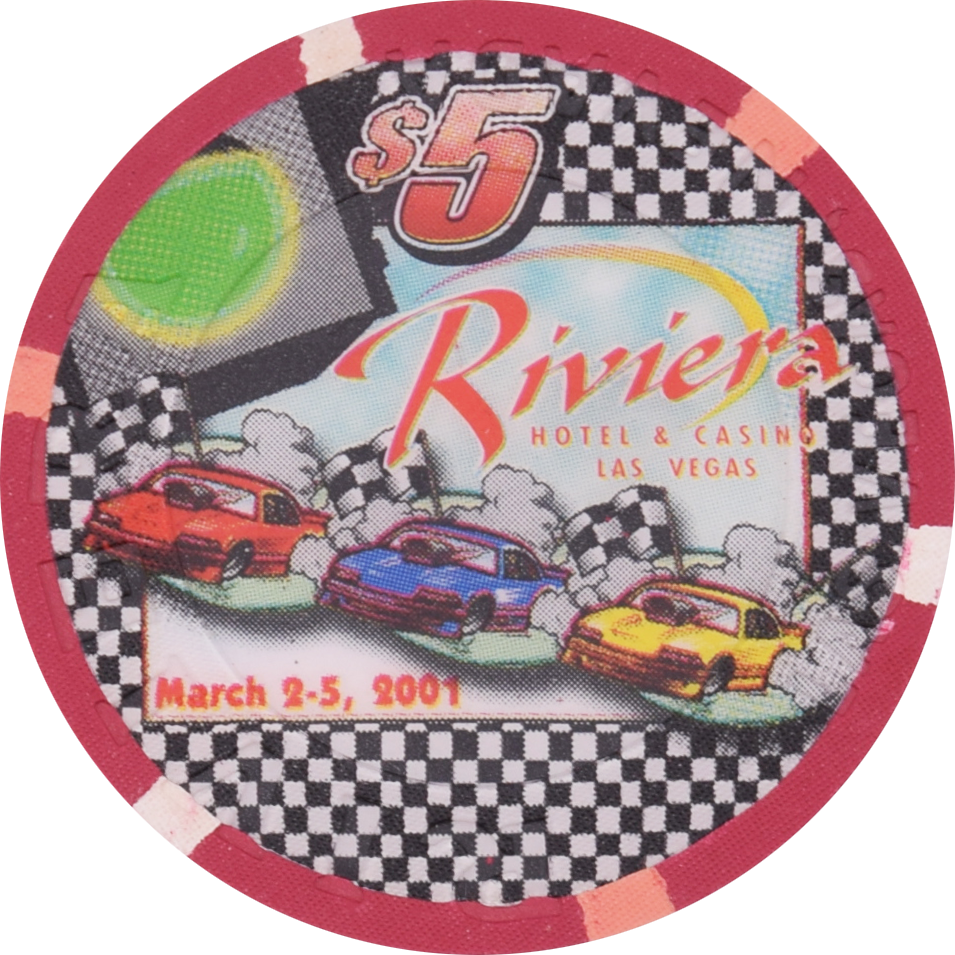 Riviera Casino Las Vegas Nevada $5 Race Weekend Chip 2001