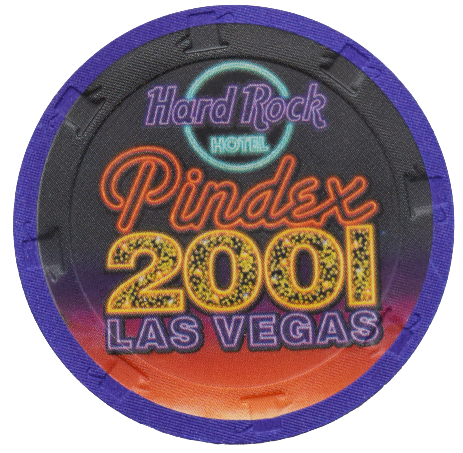 Hard Rock Hotel Pindex 2001 NCV Chip Las Vegas Nevada Purple