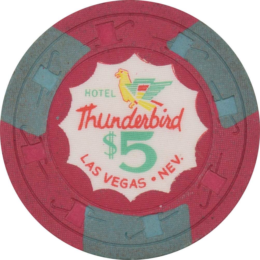 Thunderbird Casino Las Vegas Nevada $5 Chip 1964