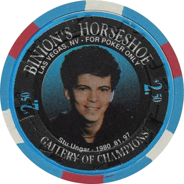 Horseshoe Club (Binion's) Casino Las Vegas Nevada $2.50 Stu Ungar Gallery of Champions Chip 1997