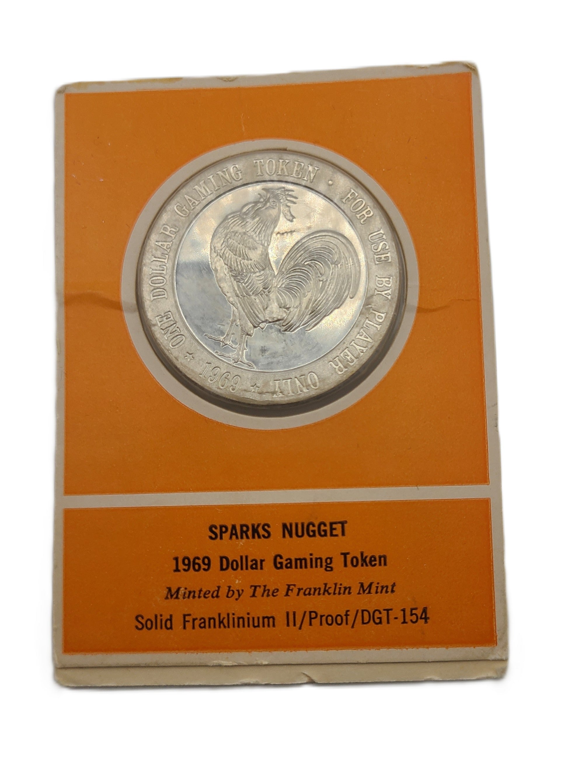 Casino $1 Token - John Ascuaga's Nugget Sparks Nevada 1969 Franklin Mint with Flip