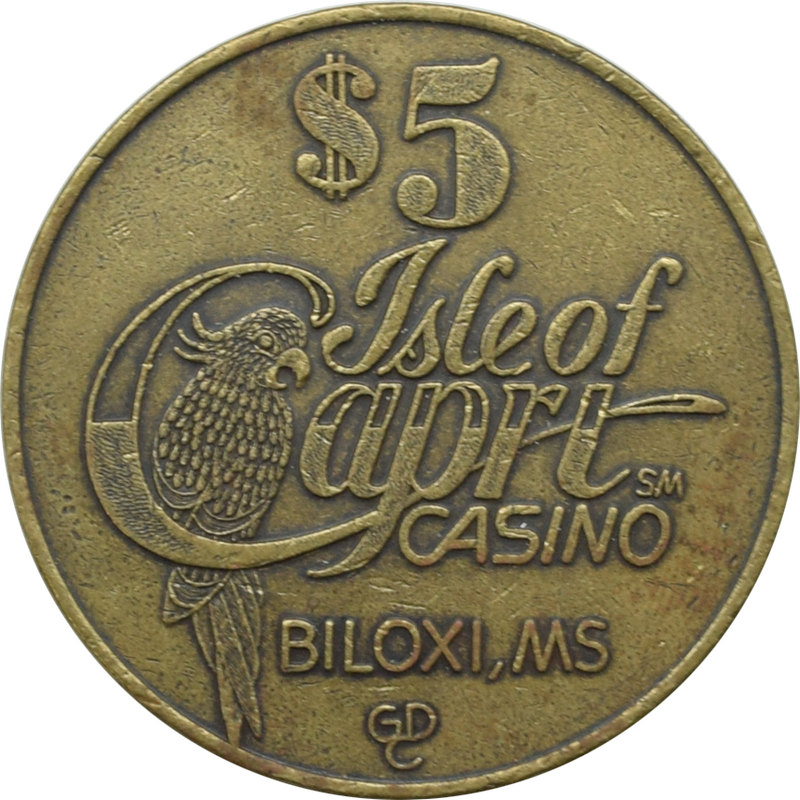 Isle of Capri Casino Biloxi Mississippi $5 Token