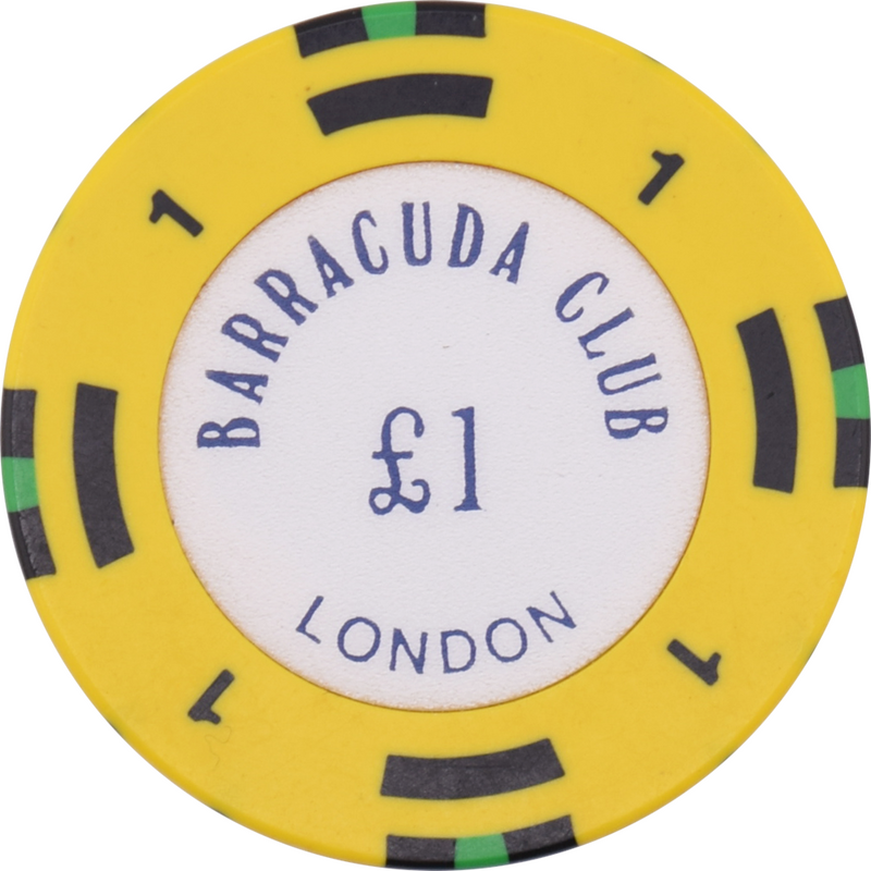 Barracuda Club Casino London United Kingdom UK £1 4Rectl Chip