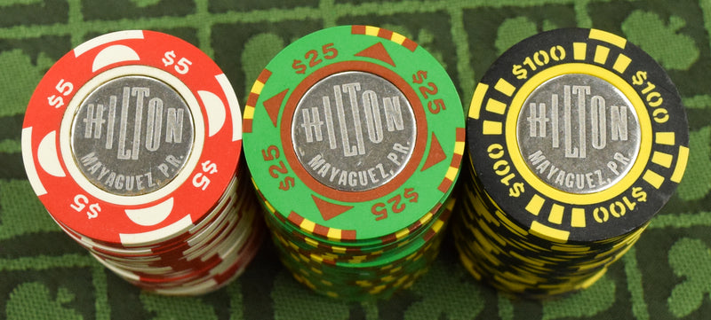 Hilton Casino Mayaguez Puerto Rico 500 Chip Set