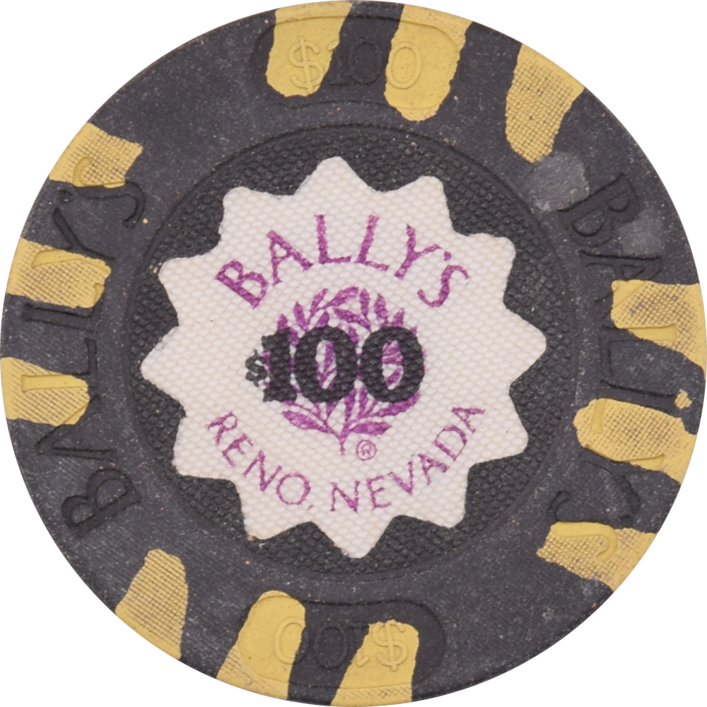 Ballys Casino Reno Nevada NV $100 Chip 1986