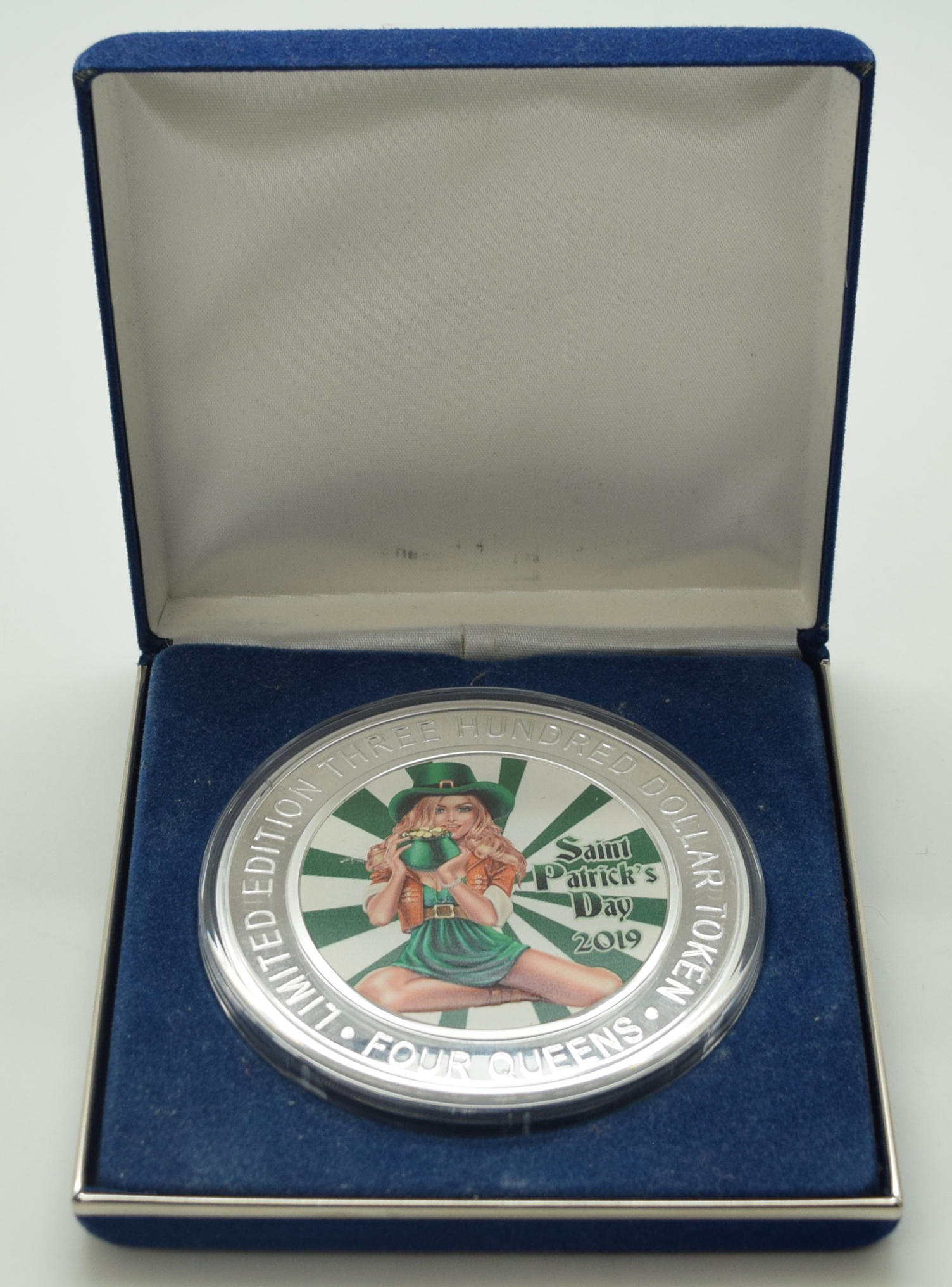 Four Queens Casino Las Vegas "St Patrick's Day" $300 Silver Strike .999 Fine Silver 2019