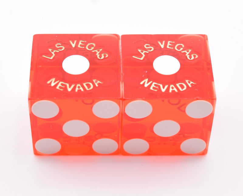 Luxor Casino Las Vegas Nevada Pair of Used Dice Matching Logo