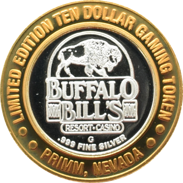 Buffalo Bill's Casino Primm Nevada "Calamity Jane" $10 Silver Strike .999 Fine Silver 1999