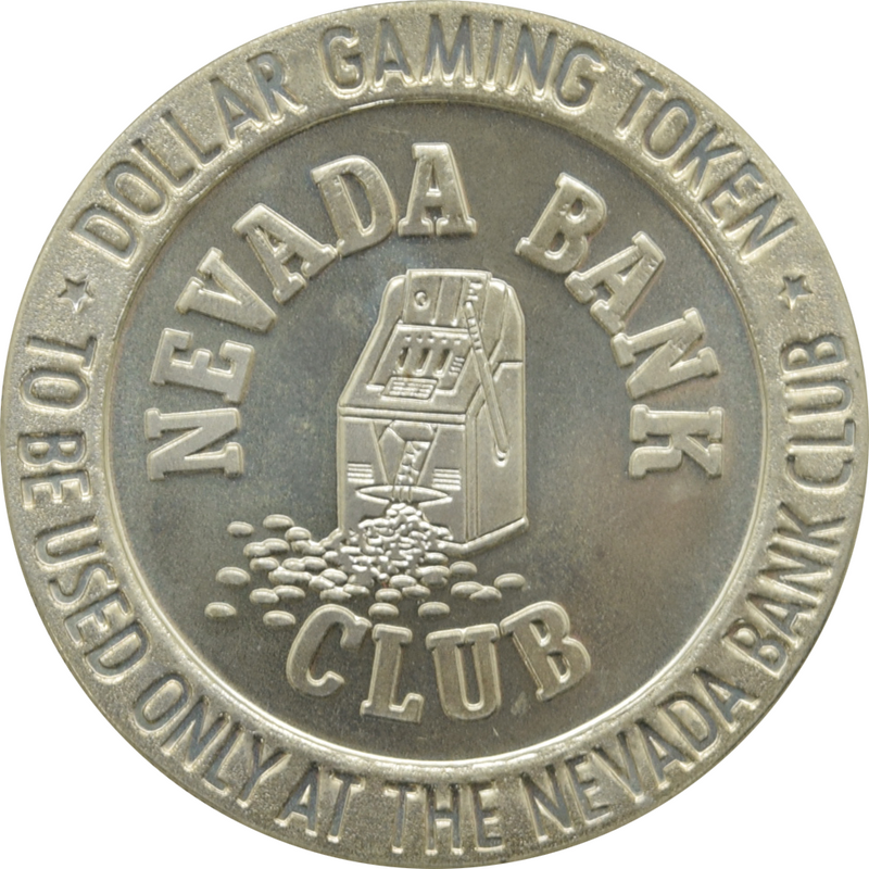 Nevada Bank Club Casino Fallon Nevada $1 Token 1966