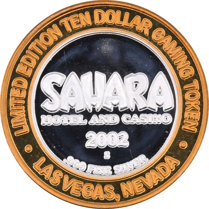 Sahara Casino Las Vegas "50 Years of Fun" $10 Silver Strike .999 Fine Silver 2002