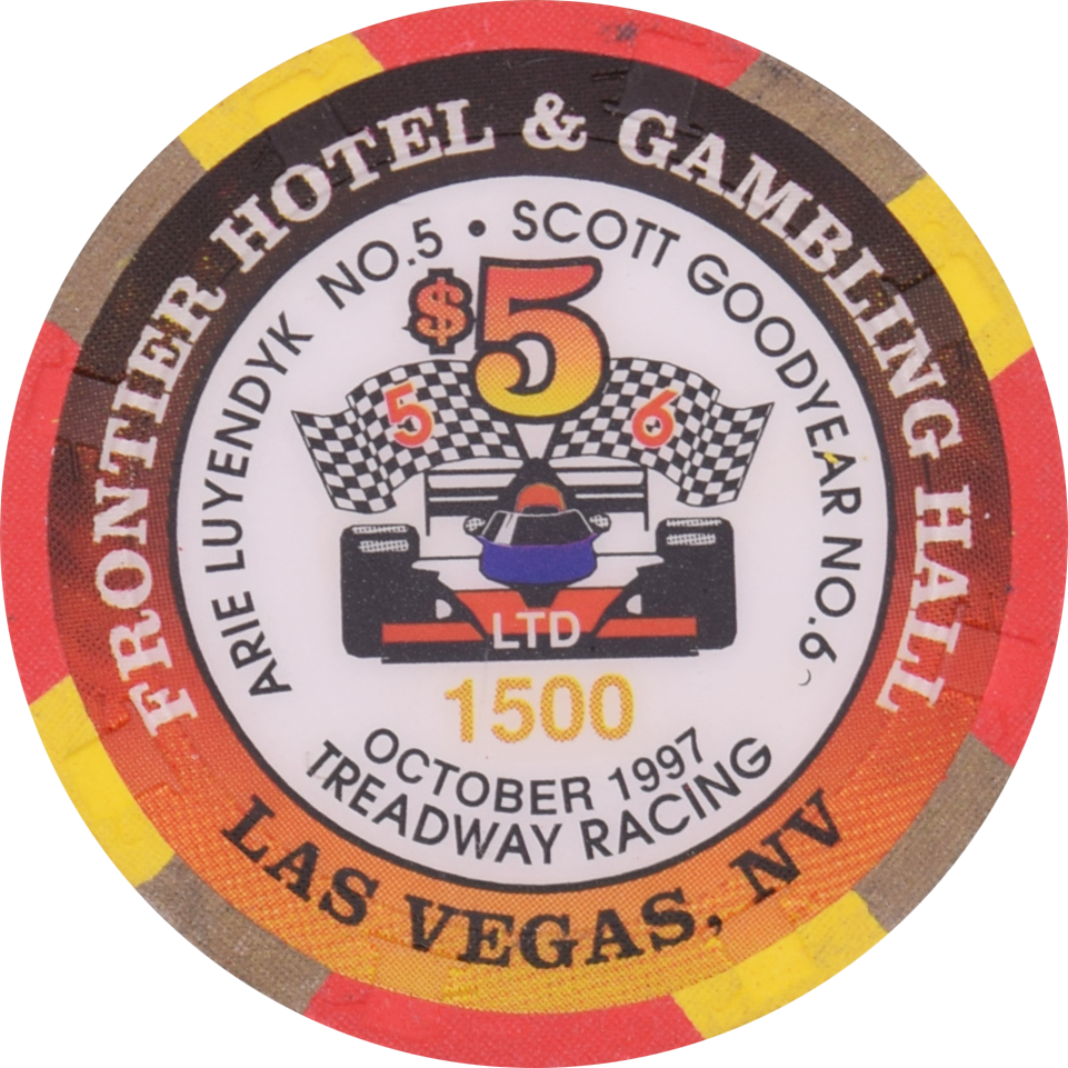 Frontier Hotel Casino Las Vegas Nevada $5 Arie Luyendyk No. 5 Chip 1997