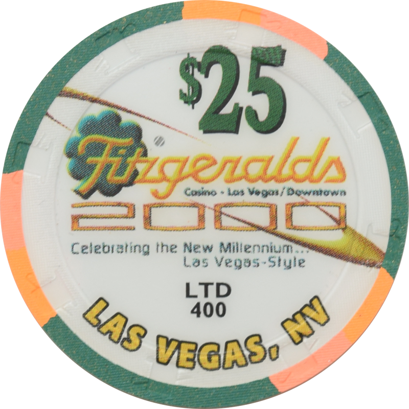 Fitzgeralds Casino Las Vegas Nevada $25 Millennium Chip 1999