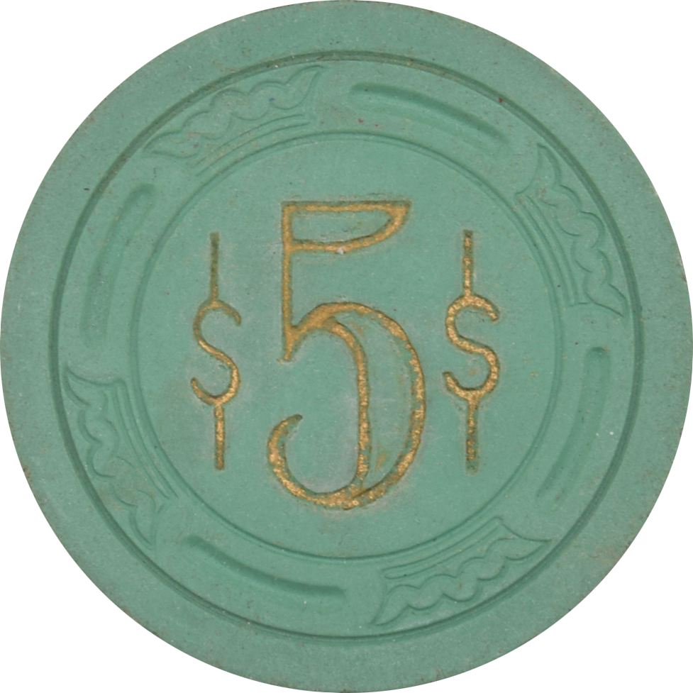 Bowery Club Casino Las Vegas Nevada $5 Chip 1950