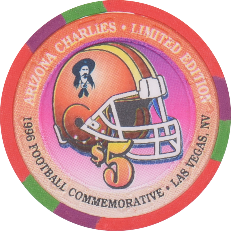 Arizona Charlie's Casino Las Vegas Nevada $5 Helmet Chip 1996