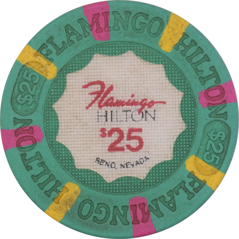 Flamingo Hilton Casino Reno Nevada $25 Chip 1989