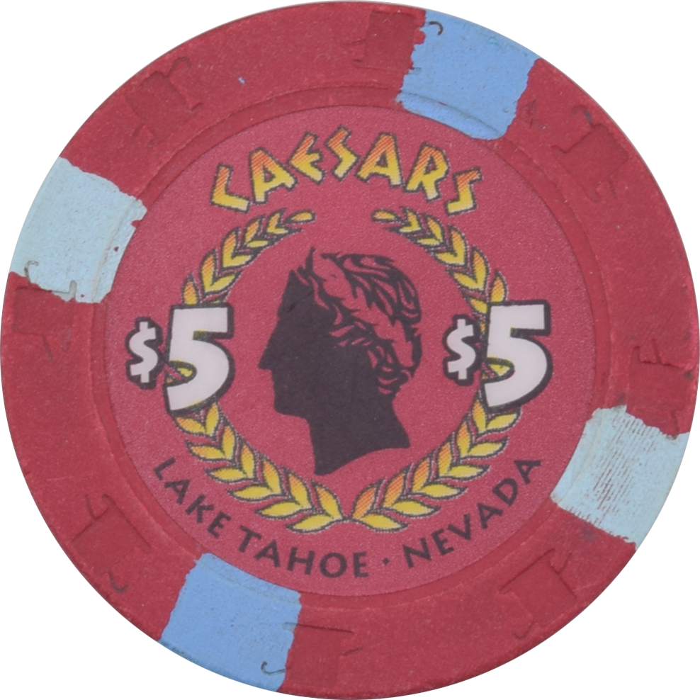 Caesars Tahoe Casino Lake Tahoe Nevada $5 Chip 1997