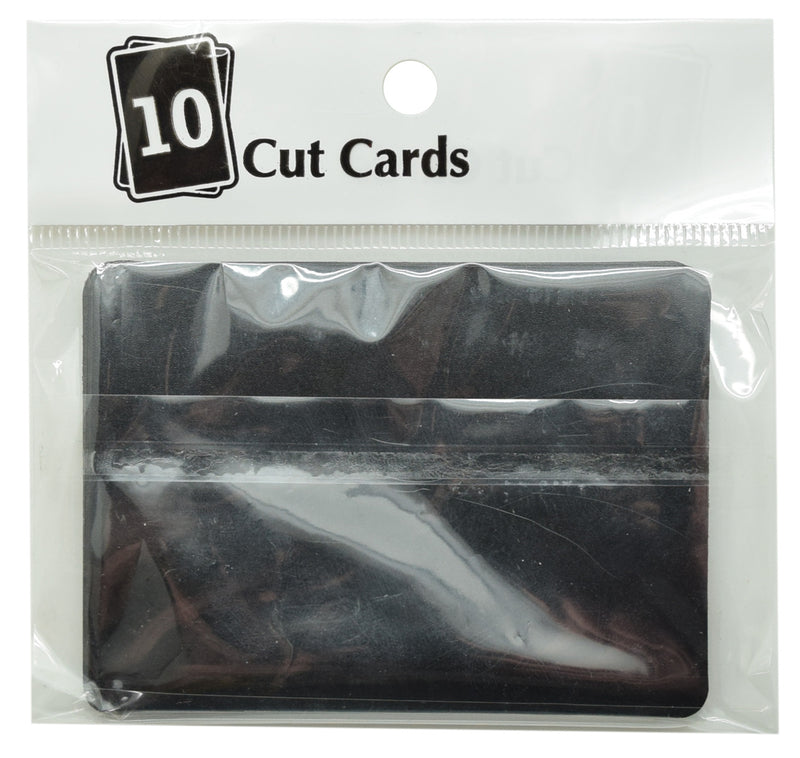 10 Black Poker Sized Cut Cards