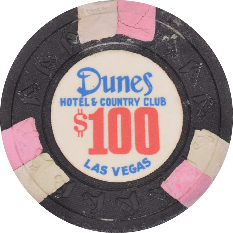 Dunes Casino Las Vegas Nevada $100 Dig Chip 1961