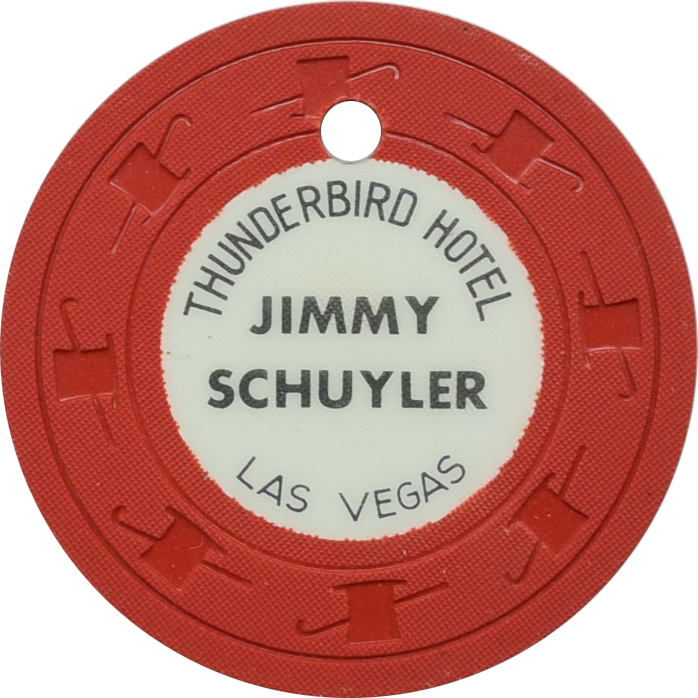 Thunderbird Casino Las Vegas Nevada $1 Jimmy Schuyler Cancelled Chip 1962