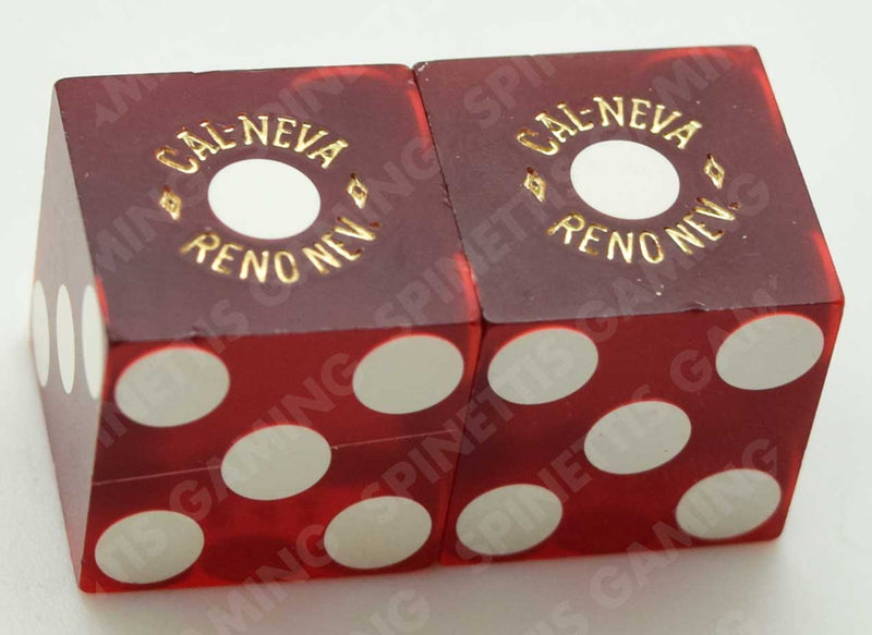 Club Cal-Neva Casino Reno Nevada Red Used Pair of Dice