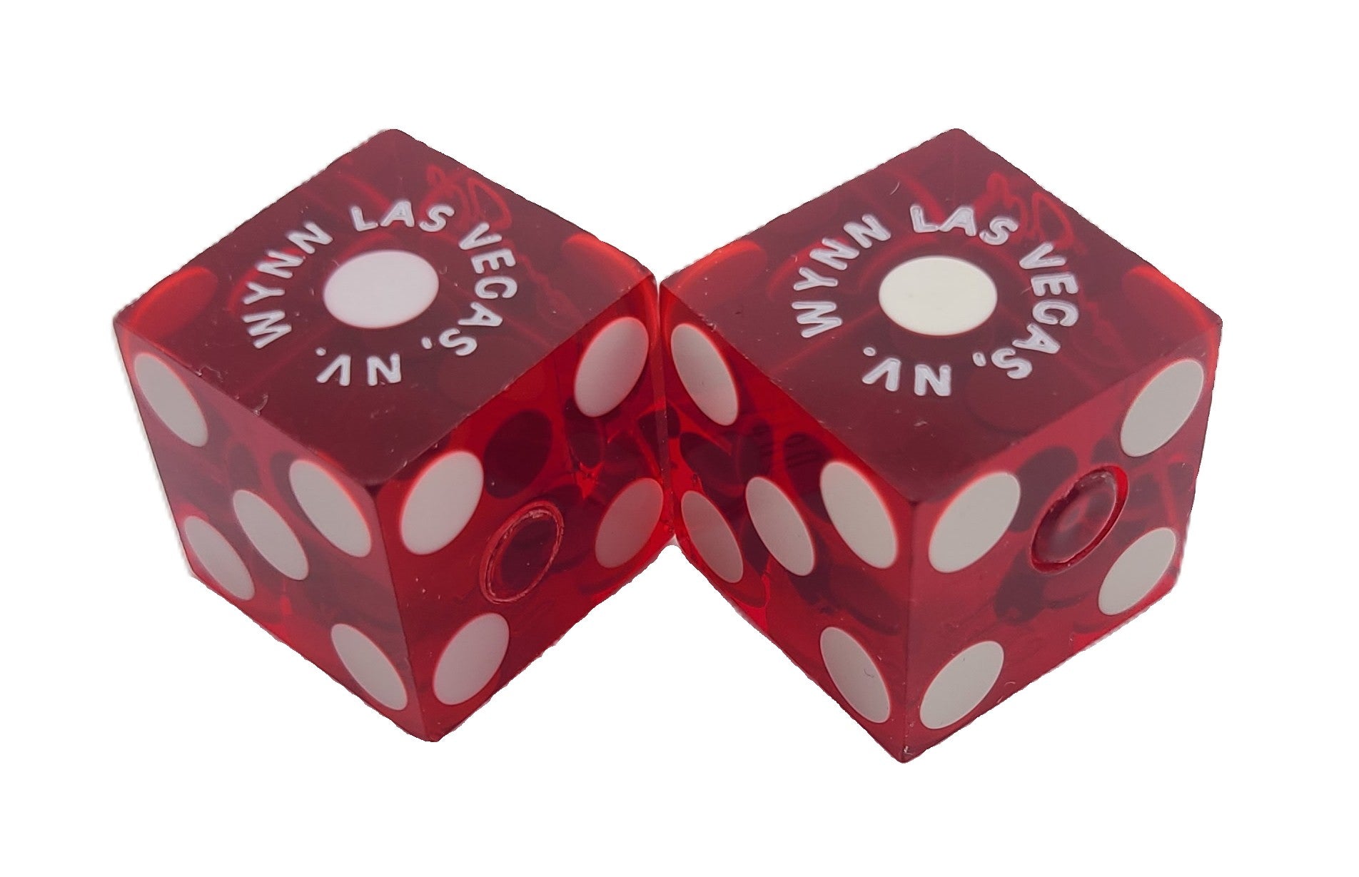 Wynn Casino Las Vegas Nevada Pair of Red Dice Logo Matching