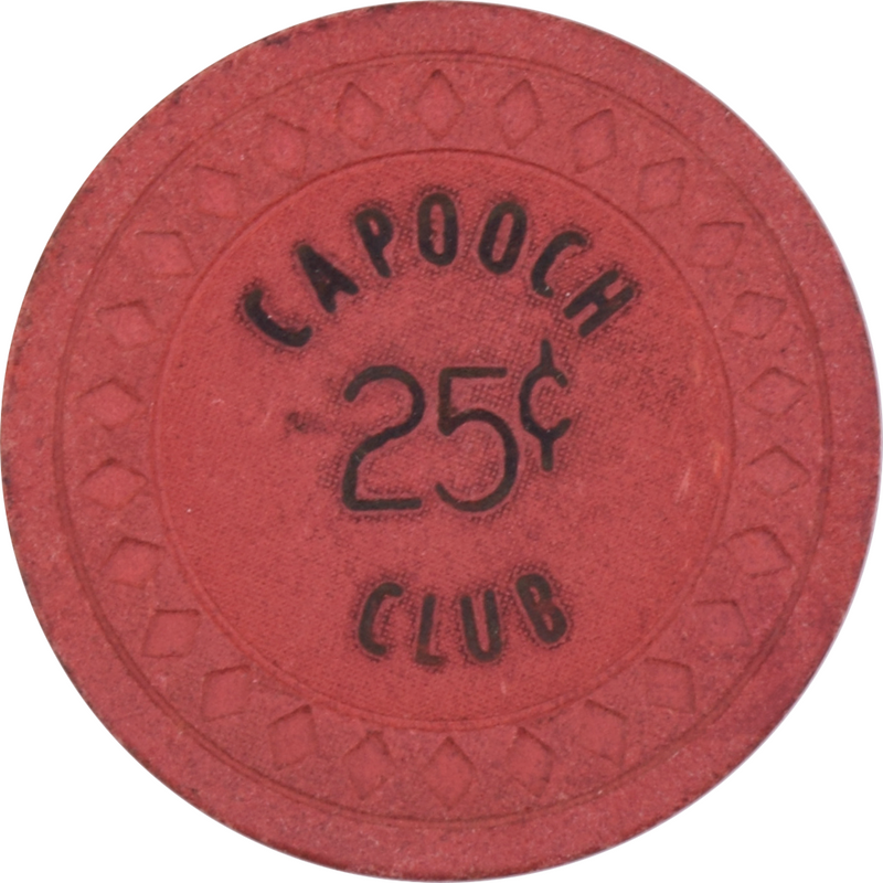 Capooch Club Casino Gerlach Nevada 25 Cent Faded Chip 1932