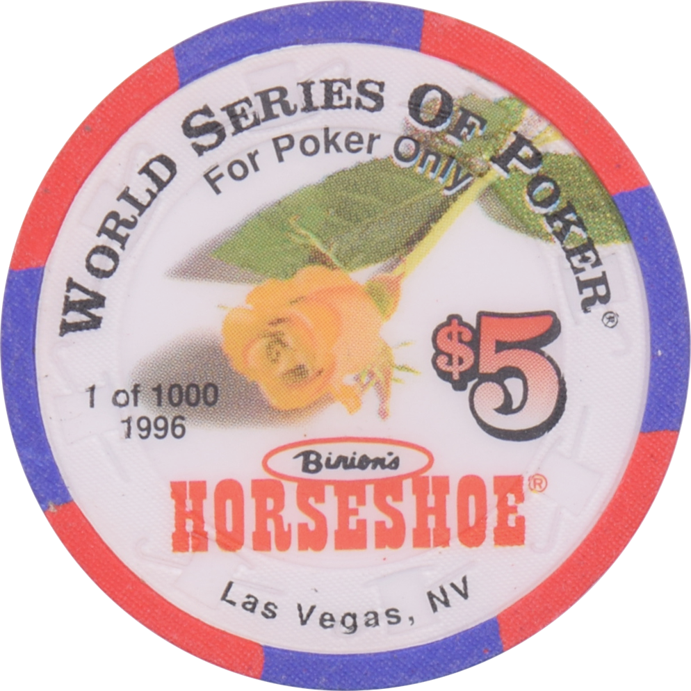 Horseshoe Club (Binion's) Casino Las Vegas Nevada $5 Barbara Enright Chip 1996