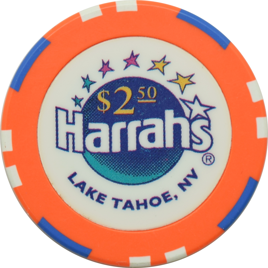 Harrah's Casino Lake Tahoe Nevada $2.50 Chip 1996