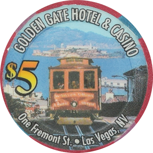 Golden Gate Casino Las Vegas Nevada $5 Chip 2003