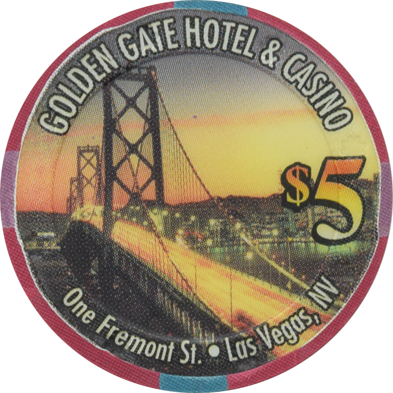 Golden Gate Casino Las Vegas Nevada $5 Chip 2004