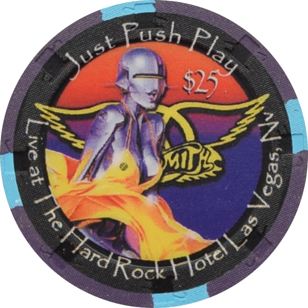 Hard Rock Casino Las Vegas Nevada $25 Aerosmith Chip 2002