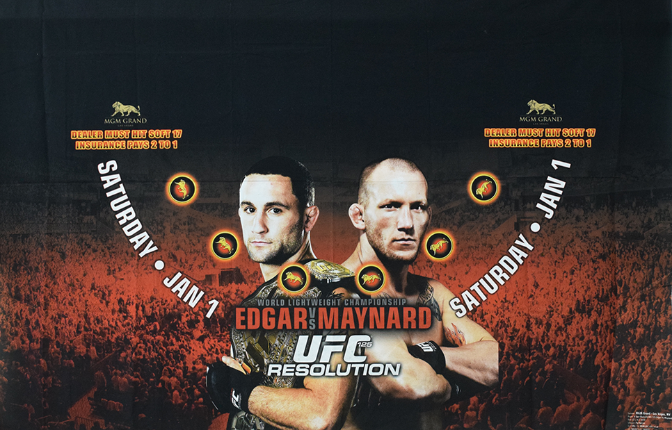 MGM Grand Casino Las Vegas Nevada New Edgar VS Maynard UFC Blackjack Layout