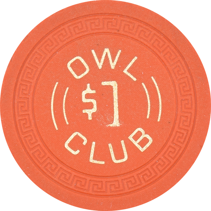 Owl Club Casino Battle Mountain Nevada $1 Chip 1960