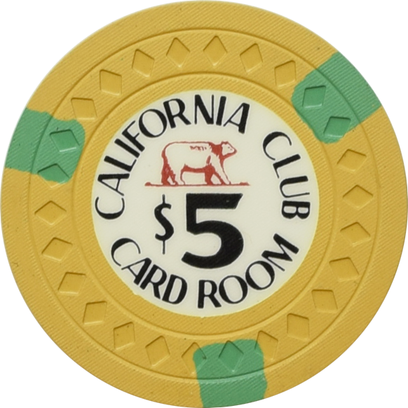 California Club Casino Las Vegas Nevada $5 Chip 1961